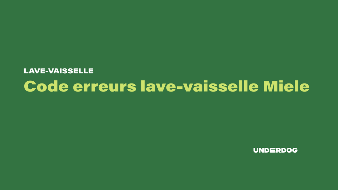Liste code erreur lave-vaisselle Miele