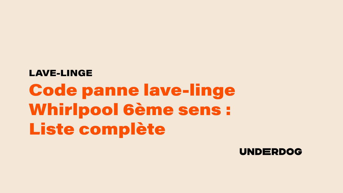 Code panne lave-linge Whirlpool 6ème sens