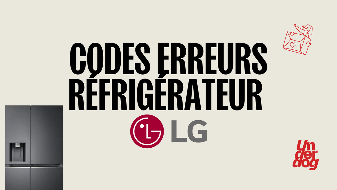 Logo de la marque de réfrigérateur LG.