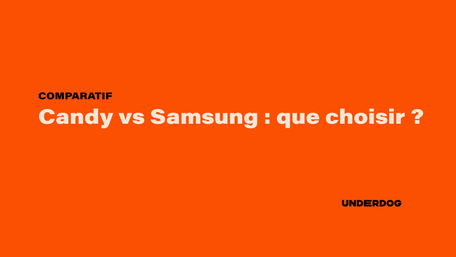Le logo de la marque Candy et Samsung