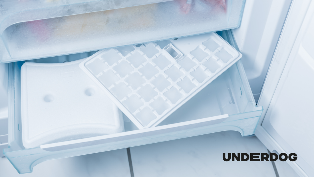 Du givre dans un congélateur