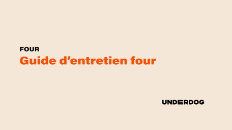 Guide d'entretien four