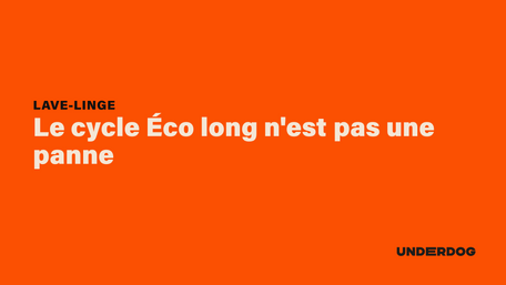 INDESIT lave-linge hublot : Le cycle Éco long n'est pas une panne