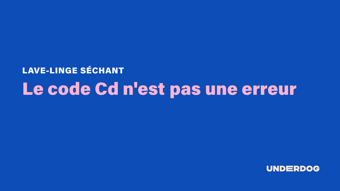 LG lave-linge séchant : Le code Cd n'est pas une erreur