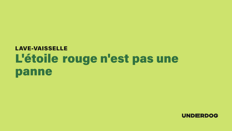 BEKO lave-vaisselle : L'étoile rouge n'est pas une panne