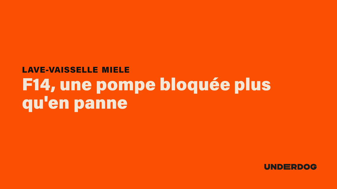 F14, une pompe bloquée plus qu'en panne sur les lave-vaisselle MIELE