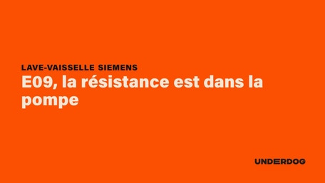 E09, la résistance est dans la pompe sur les lave-vaisselle SIEMENS