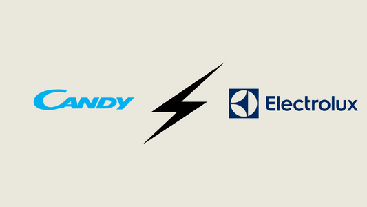 Le logo de la marque Candy et Electrolux.