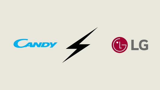 Le logo de la marque Candy et LG.