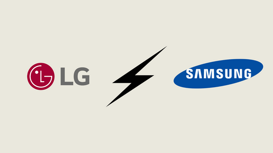 Le logo de la marque LG et Samsung.