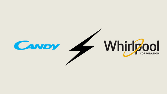 Le logo de la marque Candy et Whirlpool.