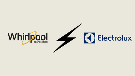 Le logo de la marque Whirlpool et Electrolux.