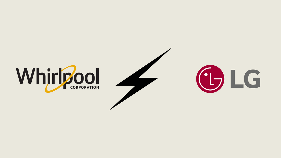 Le logo de la marque Whirlpool et LG.