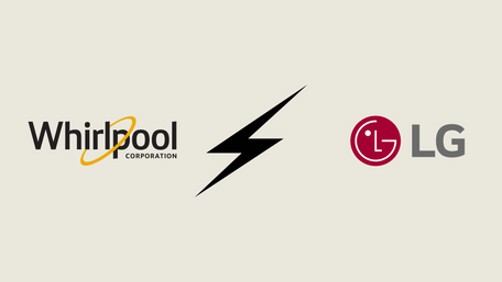 Le logo de la marque Whirlpool et LG.