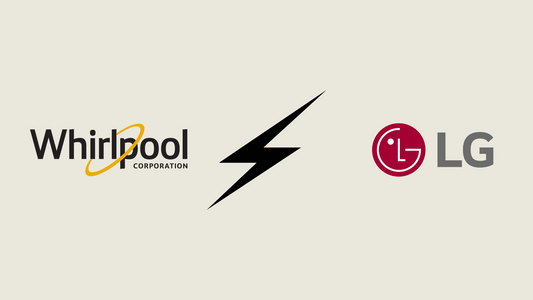 Le logo de la marque Whirlpool et LG.