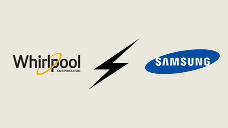 Le logo de la marque Whirlpool et Samsung.