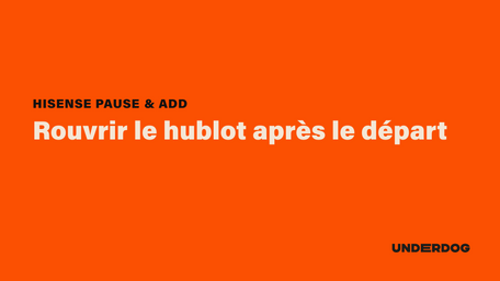 Rouvrir le hublot après le départ avec Pause & Add de HISENSE