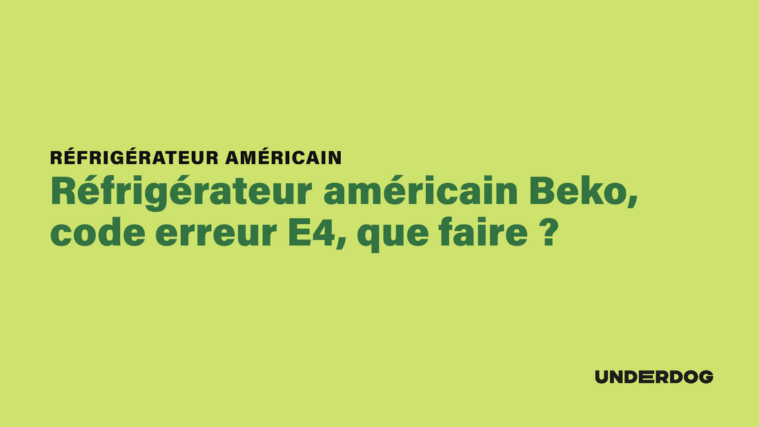 Réfrigérateur américain Beko, code erreur E4, que faire ?