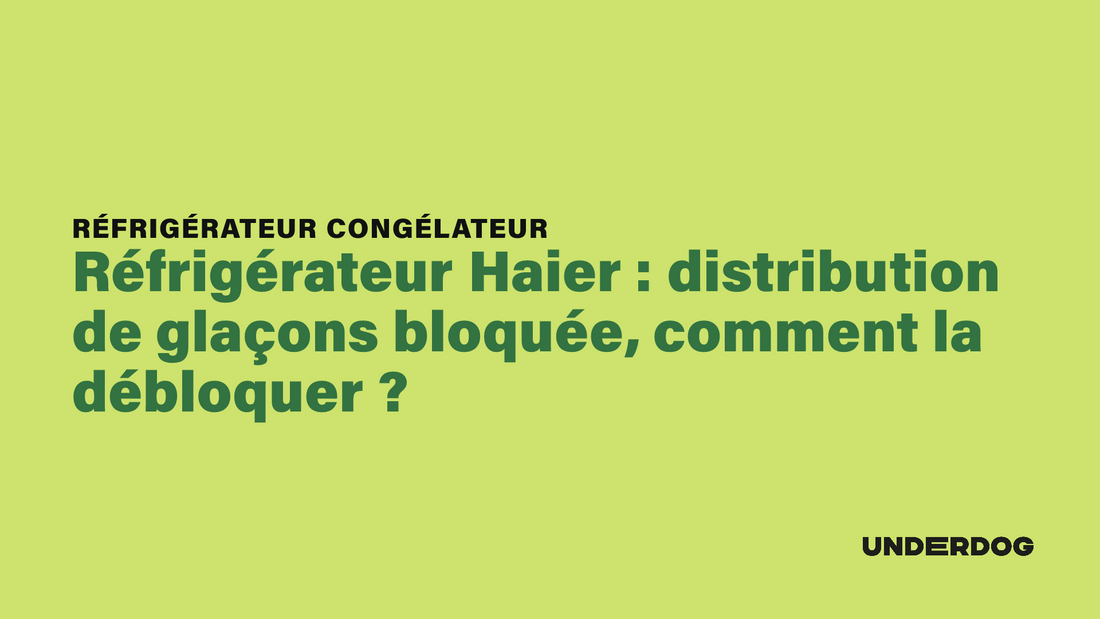 Réfrigérateur Haier : distribution de glaçons bloquée, comment la débloquer ?