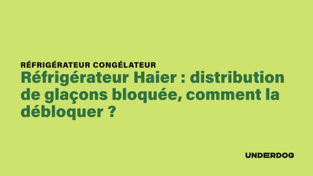 Réfrigérateur Haier : distribution de glaçons bloquée, comment la débloquer ?