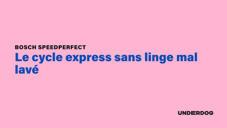 BOSCH SpeedPerfect, Le cycle express sans linge mal lavé