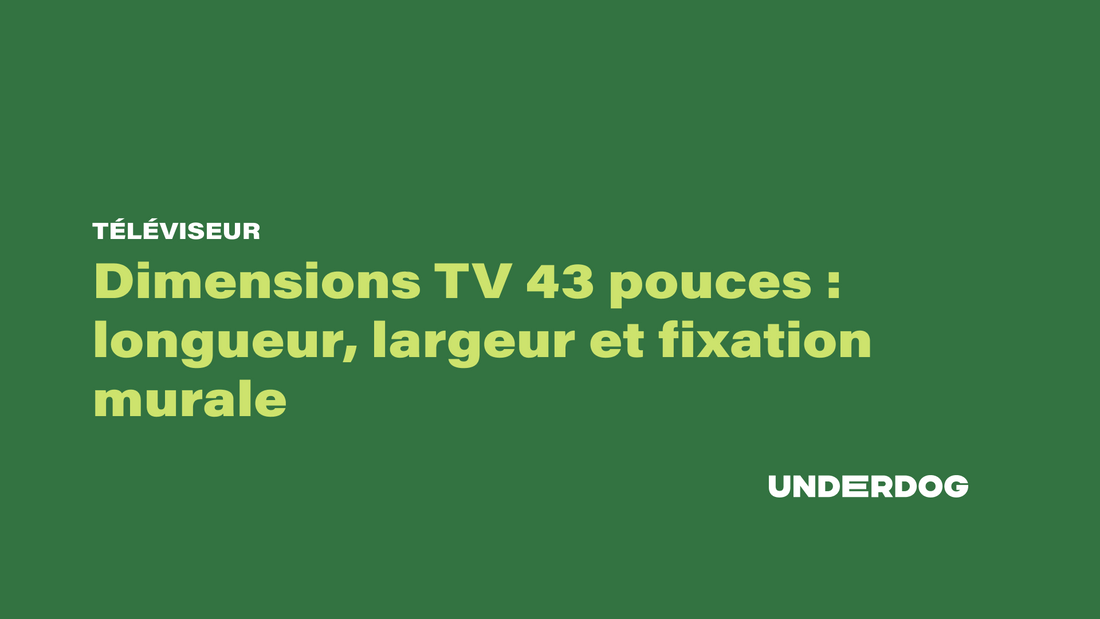 Dimensions TV 43 pouces : longueur, largeur et fixation murale