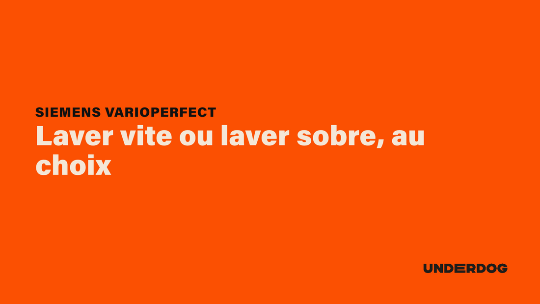 SIEMENS varioPerfect, laver vite ou laver sobre, au choix