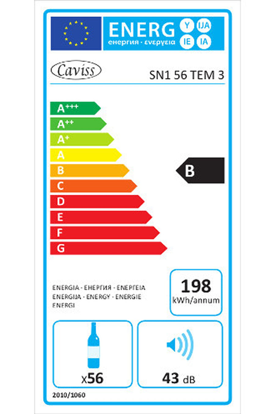 Cave à vin de conservation CAVISS SN156TME3