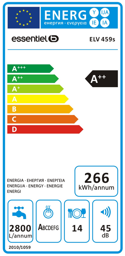 Lave-vaisselle pose libre ESSENTIEL B ELV 459s