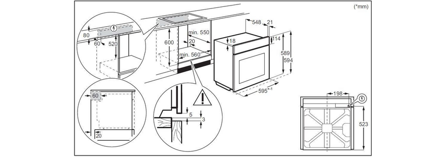 Four chaleur tournante MIOGO MOP721PR