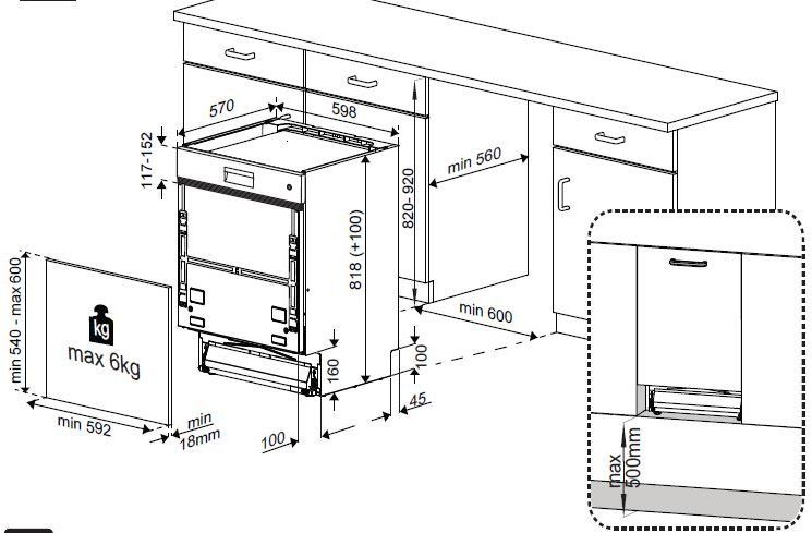 Lave-vaisselle Encastrable 14 couverts Reconditionné ESSENTIEL B ELVI-451i