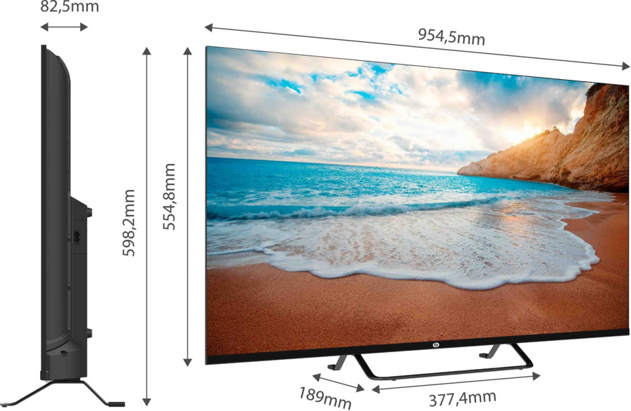Téléviseur QLED 43 pouces Reconditionné ESSENTIEL B 43QLED306
