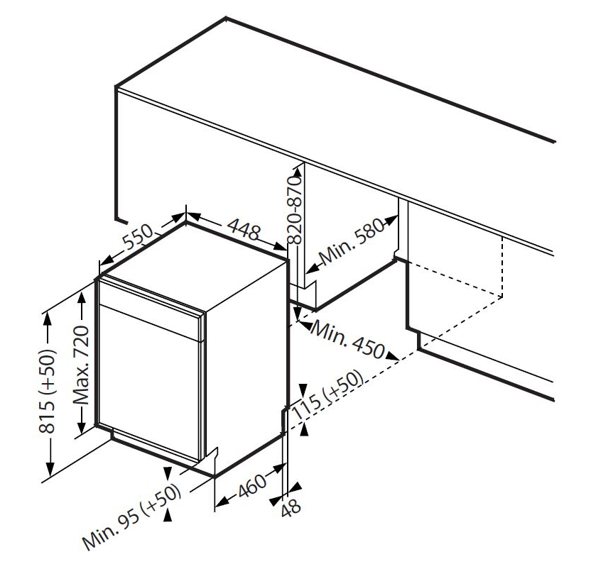 Lave-vaisselle Encastrable 10 couverts Reconditionné SCHNEIDER SCLT042A0N