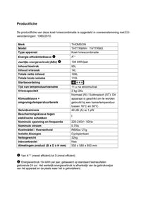Réfrigérateur compact THOMSON THTTR9WH