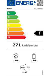 Réfrigérateur avec congélateur PROLINE PLC246WDSL
