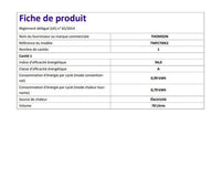 Four chaleur tournante THOMSON TMFC70IX2