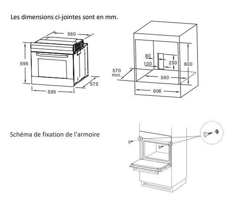Four chaleur tournante THOMSON TMFC70IX2