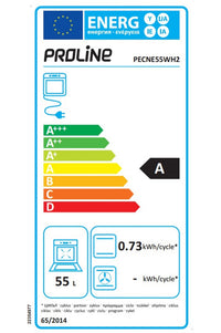 Cuisinière vitrocéramique PROLINE PECNE55WH2