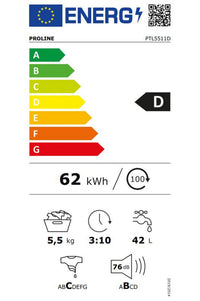 Lave-linge top PROLINE PTL5511D