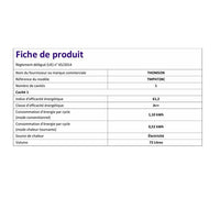 Four chaleur tournante THOMSON TMPH72BC