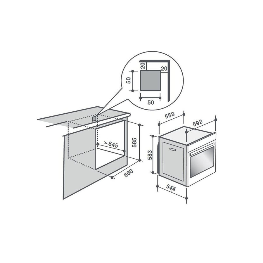 Four chaleur tournante SAUTER SOP6210X