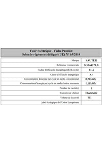 Four chaleur tournante SAUTER SOP6417LX
