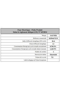Four chaleur tournante SAUTER SOP6417LW
