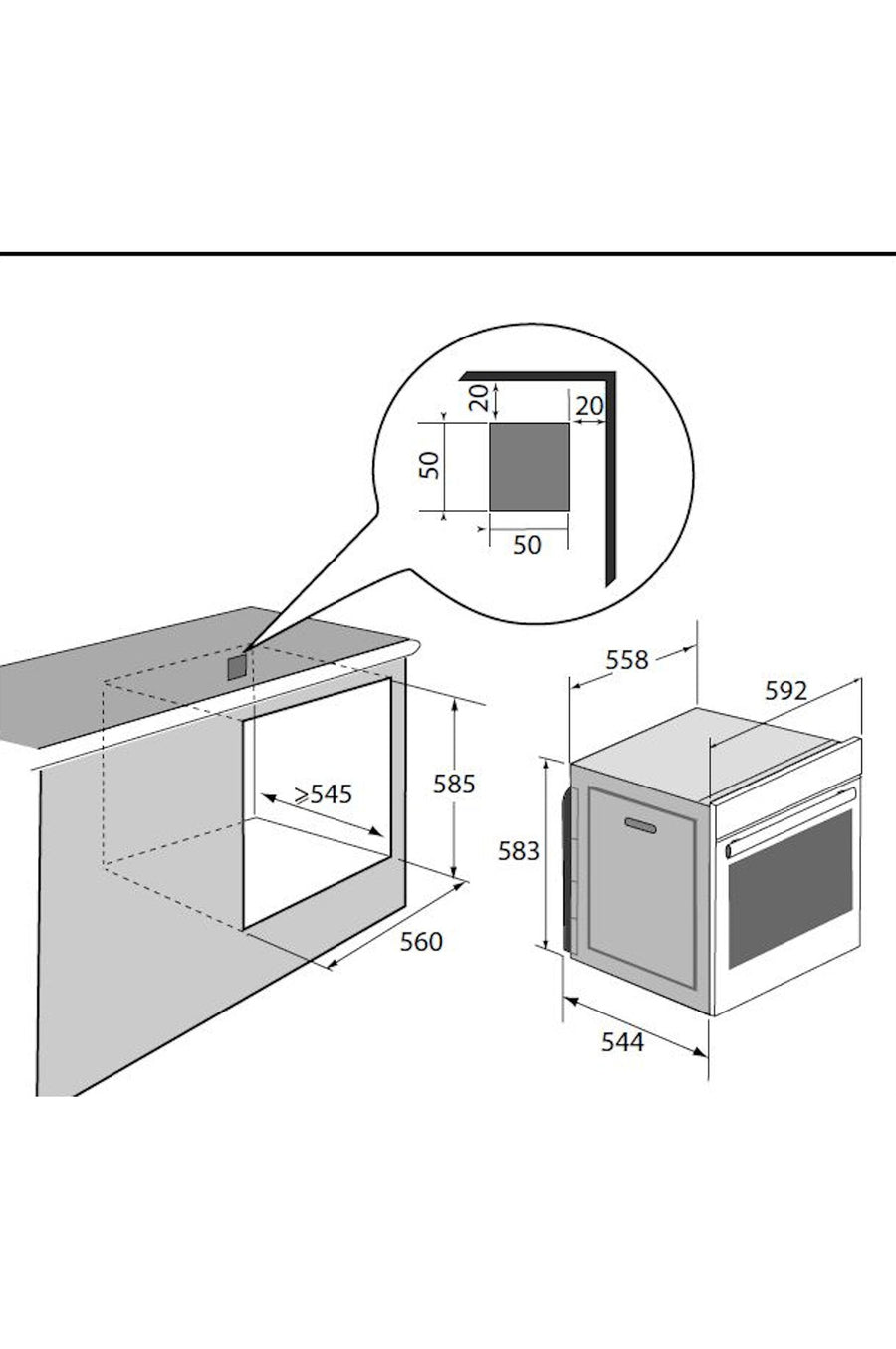 Four chaleur tournante SAUTER SOP6417LW