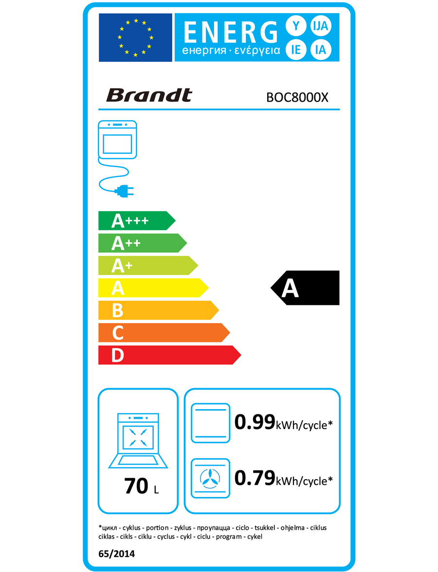 Four chaleur tournante BRANDT BOC8000X