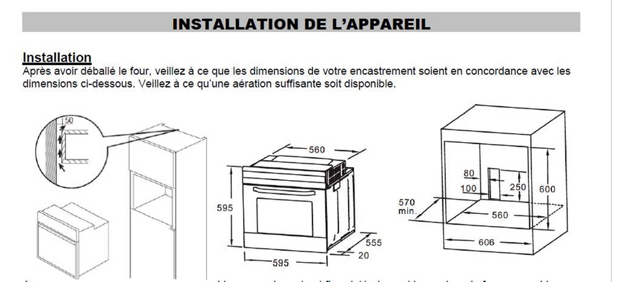 Four chaleur tournante BRANDT BOC8000X