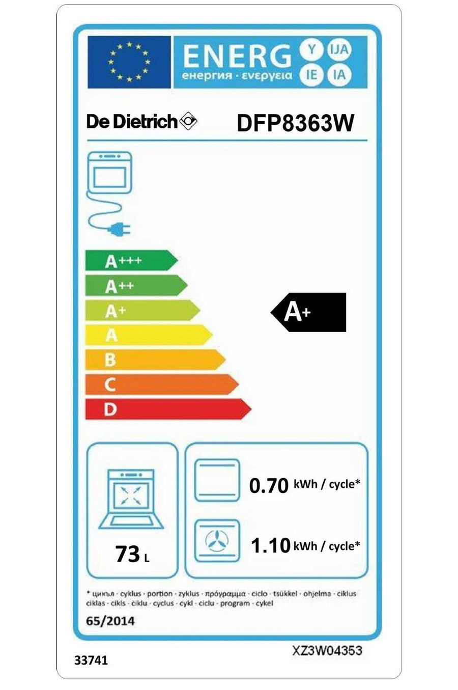 Four chaleur tournante DE-DIETRICH DFP8363W