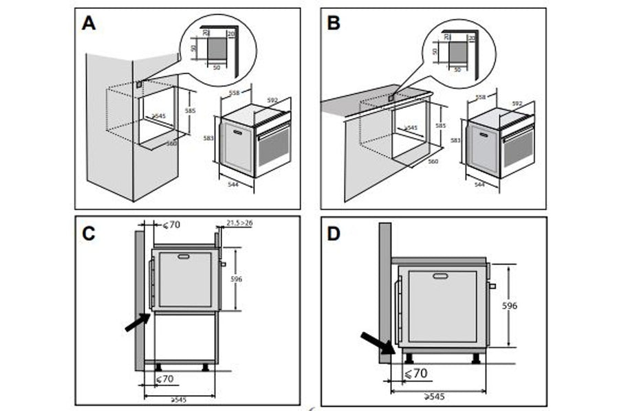 Four chaleur tournante DE-DIETRICH DFP8363W
