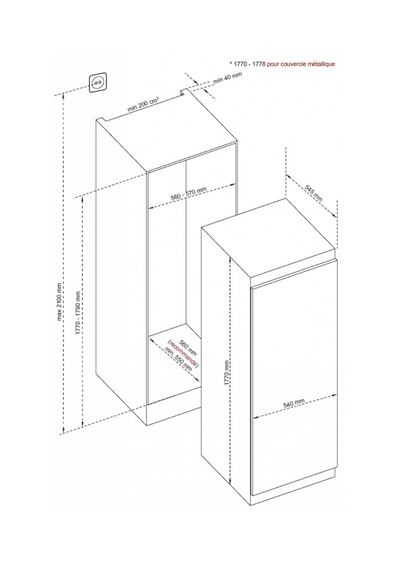 Congélateur encastrable DE-DIETRICH DFU1781EN