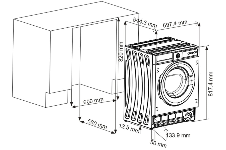 Lave-linge sechant DE-DIETRICH DWD485QJE